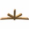 Ekena Millwork Alberta Rough Sawn Timber Gable Bracket, Western Red Cedar, 108"W x 49"H x 6"D x 6"F, 11/12 Pitch GBW108X49X0606ALB00RWR - alternate 2